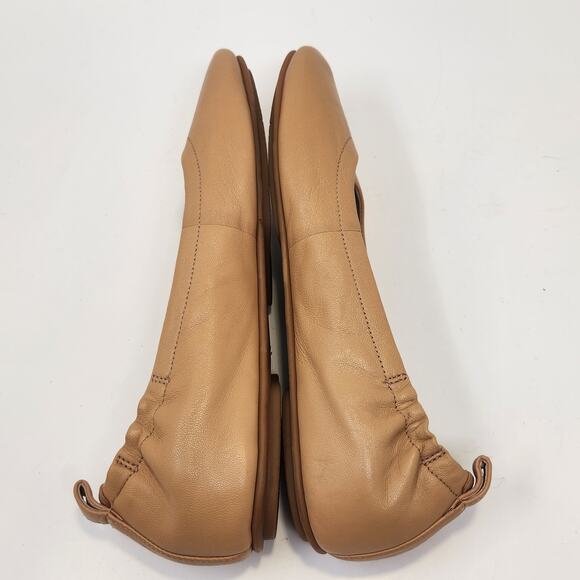 FitFlop Women Allegro Tan Leather Ballet Flats Size 8 Comfort Slip On Shoes - Picture 8 of 9